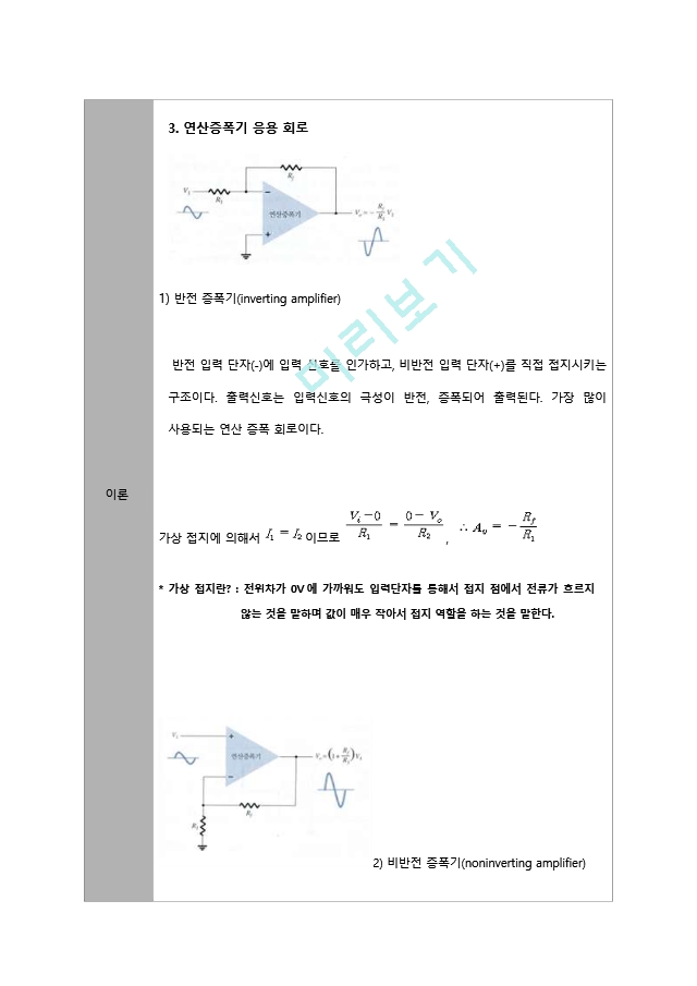 [A＋ 4.5 예비레포트,PSpice포함] 기초전자공학실험 -  선형 연산 증폭기 회로, 능동 필터 회로.hwp